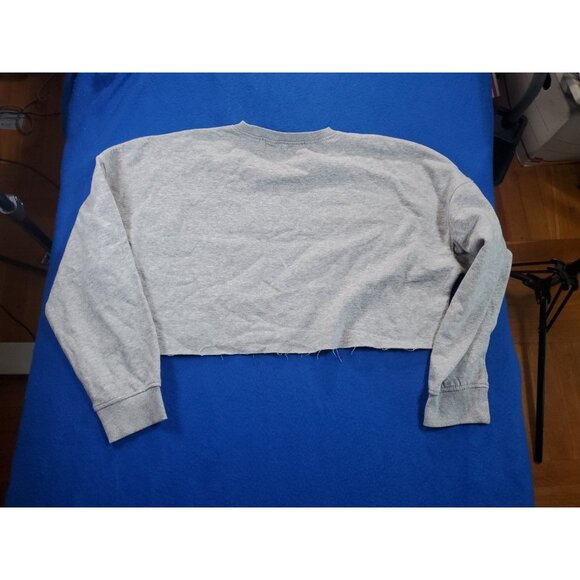 Playboy x Missguided Long Sleeve Cropped Sweater Gray Sweatshirt Women’s Size 8 - Picture 16 of 16